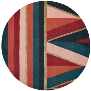 Nieuw Model Vloerkleed Burgundy 56105 Sahara Round